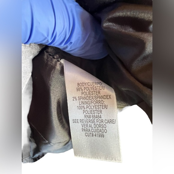 Sandra Darren Black Bow Cocktail Wedding Guest Sheath Sleeveless Dress Size 16 - Picture 6 of 6